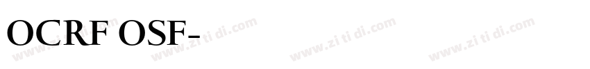 OCRF OSF字体转换